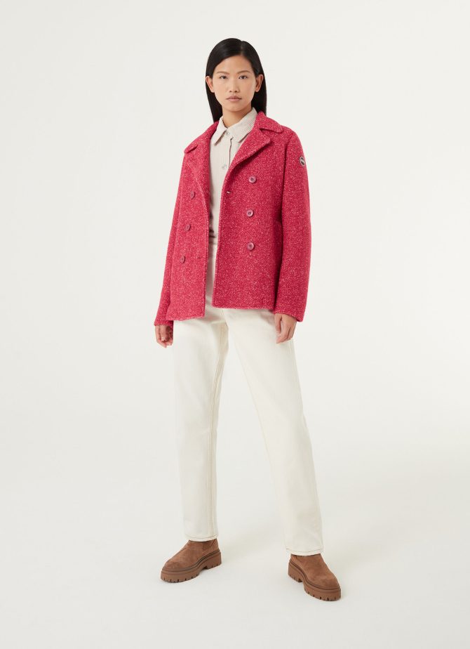 Double-breasted jacket in woolen cloth