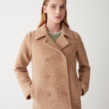Double-breasted jacket in woolen cloth