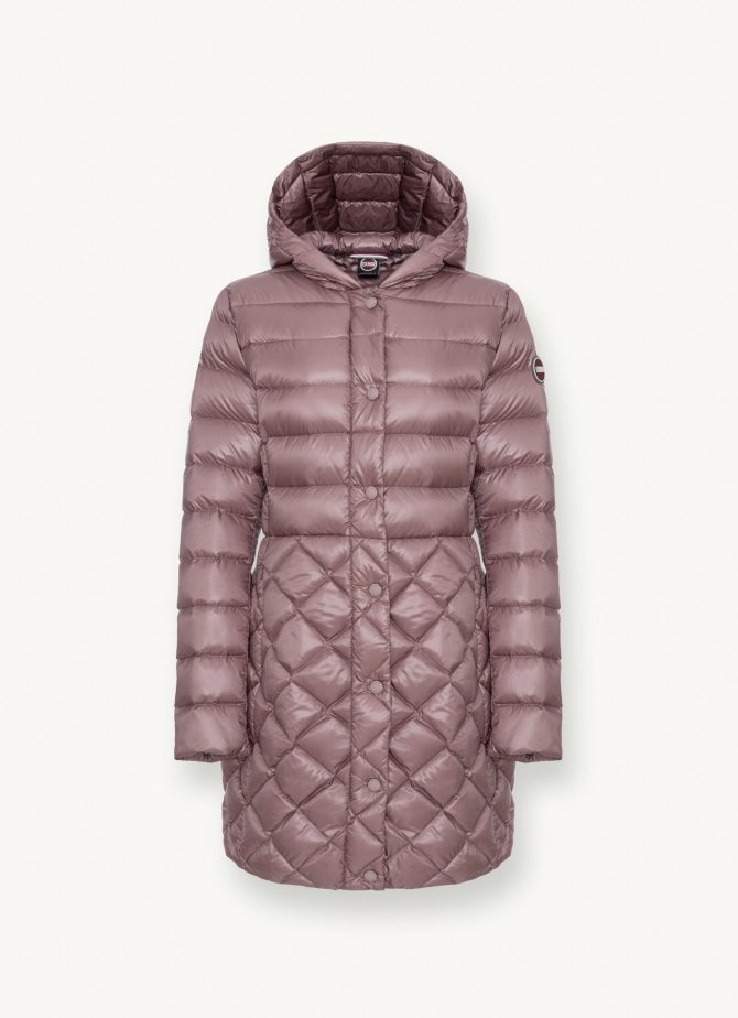 Iridescent diamond-patterned coat with buttons - Image 4
