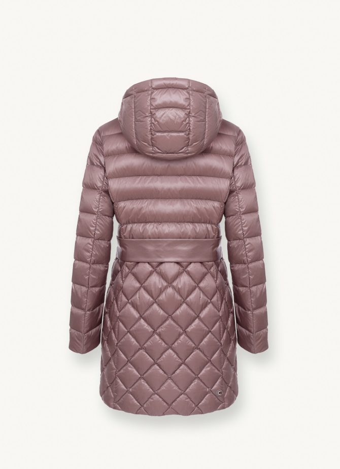 Iridescent diamond-patterned coat with buttons - Image 5