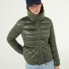 Iridescent diamond quilted jacket with drawstring - Image 2