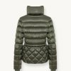 Iridescent diamond quilted jacket with drawstring - Image 5