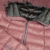 Medium-length iridescent down jacket in real fur - Image 6