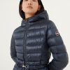 Maxi iridescent diamond quilted jacket with belt - Image 3