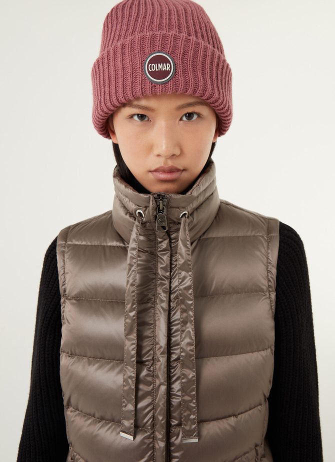 Maxi down vest with drawstring - Image 2