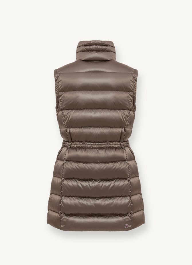 Maxi down vest with drawstring - Image 5