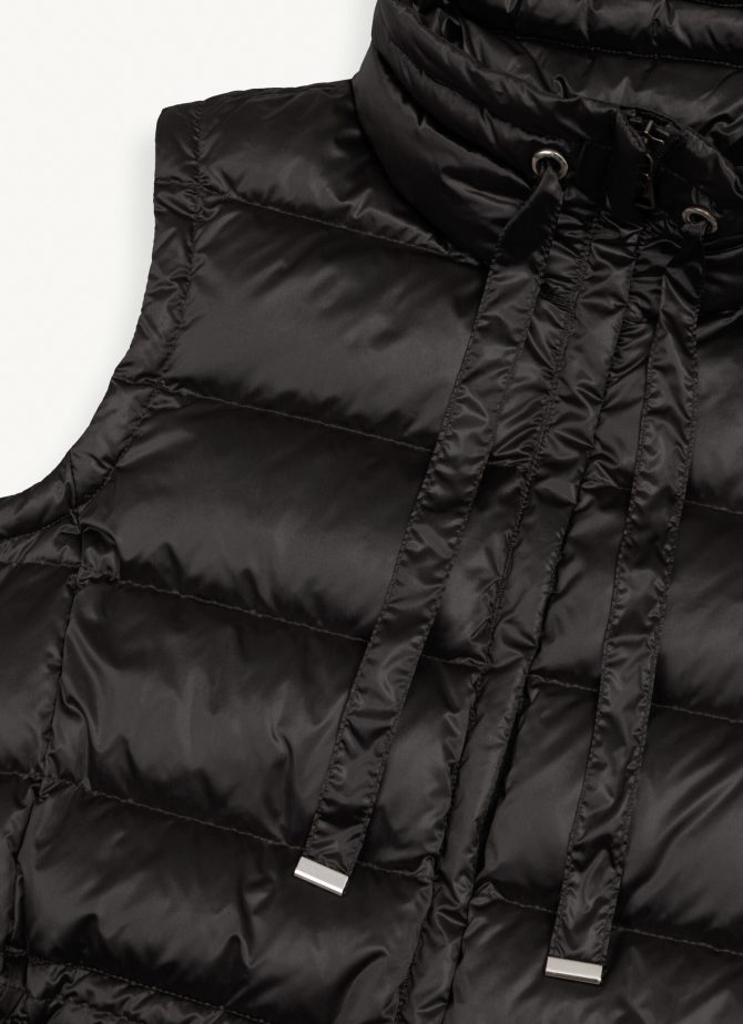 Maxi down vest with drawstring - Image 6