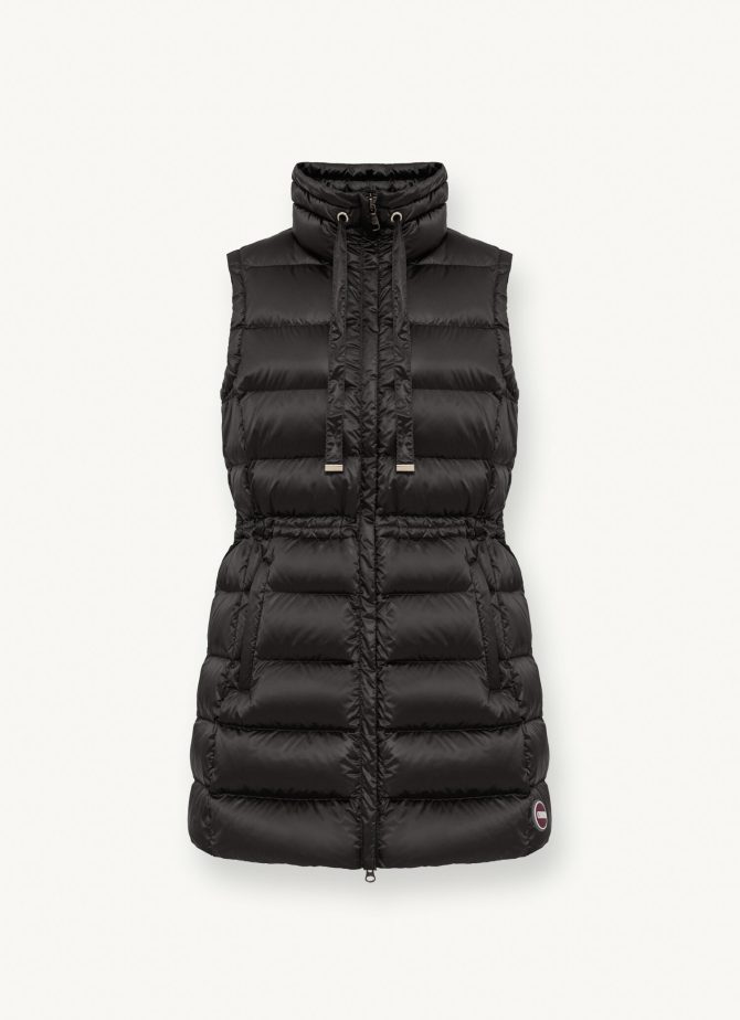 Maxi down vest with drawstring - Image 4