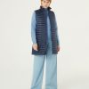 Quilted long unisex down gilet - Image 3