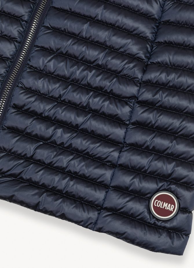 Quilted long unisex down gilet - Image 6