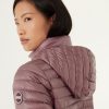 Long autumn down jacket with detachable hood - Image 3
