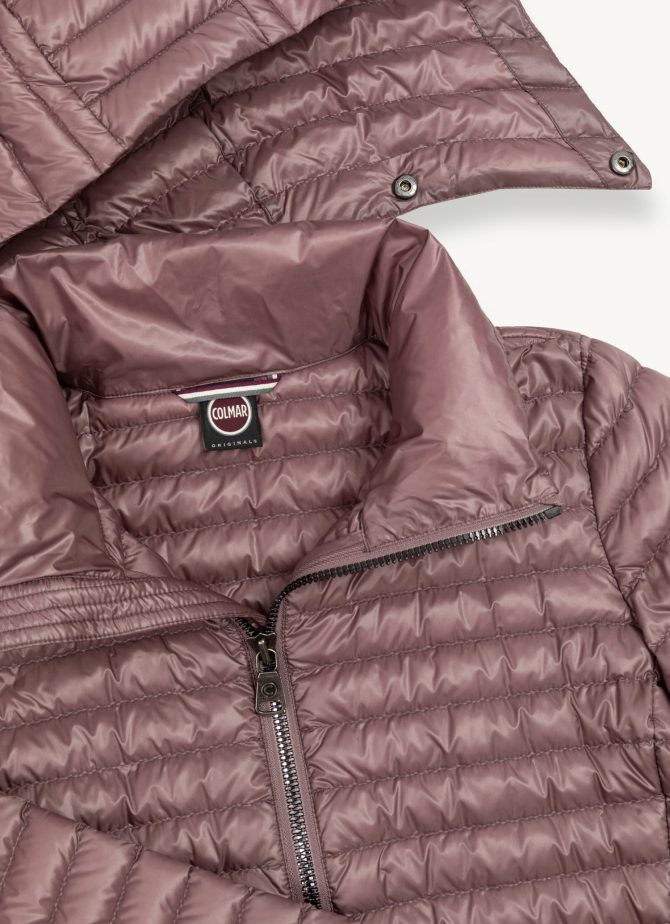 Long autumn down jacket with detachable hood - Image 6