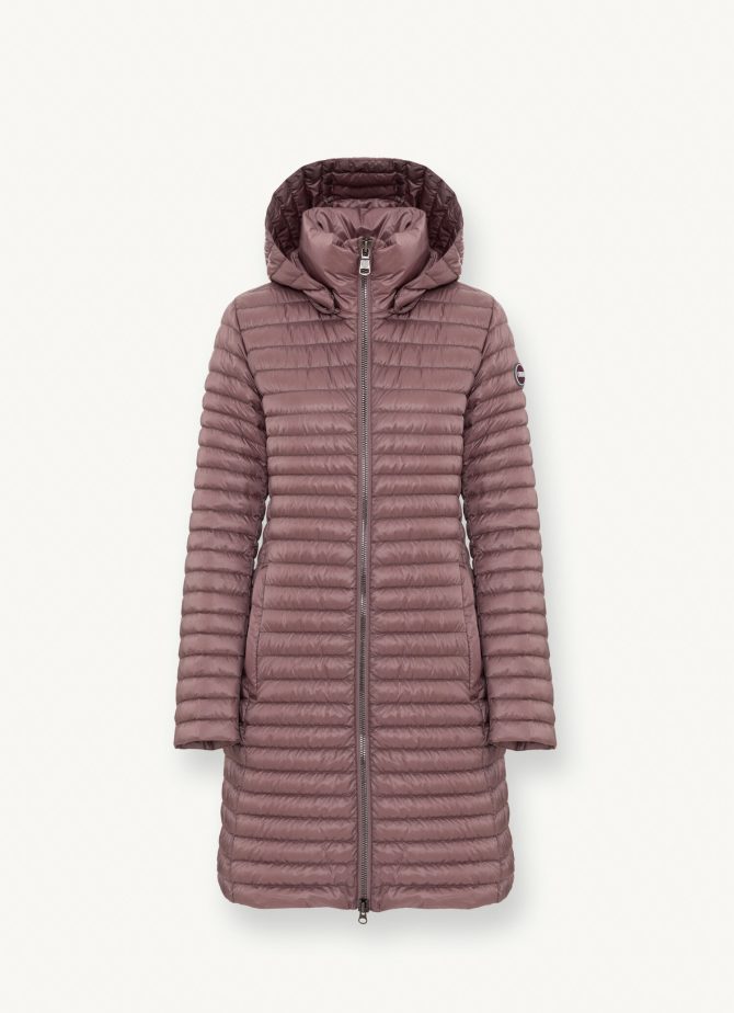 Long autumn down jacket with detachable hood - Image 4