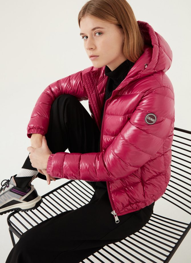 Super shiny down jacket with fixed hood - Image 2