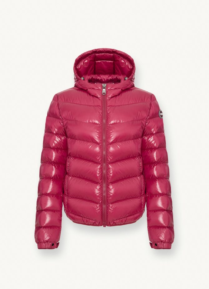 Super shiny down jacket with fixed hood - Image 4