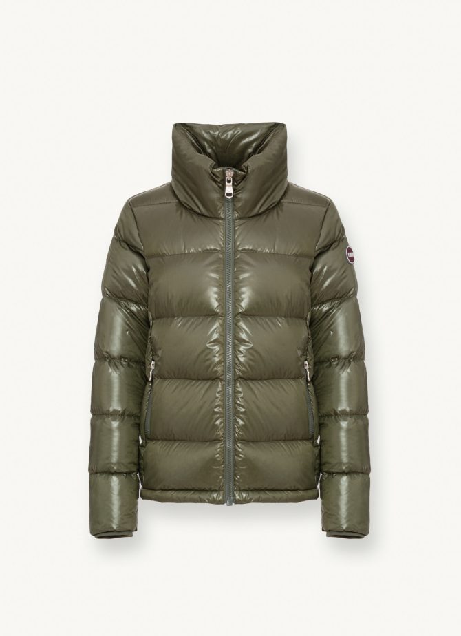 Super shiny down jacket with enveloping collar - Image 4