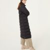 Long, stretch down jacket with lapel collar - Image 3