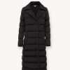Long, stretch down jacket with lapel collar - Image 4