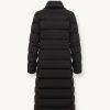 Long, stretch down jacket with lapel collar - Image 5