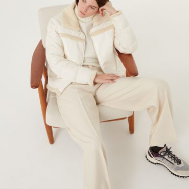 Lacquered sheepskin biker jacket