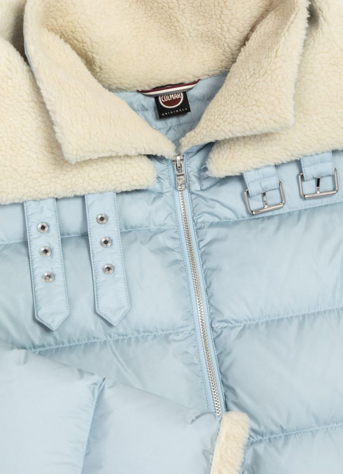 Down jacket with detachable double collar - Image 6