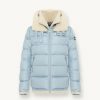 Down jacket with detachable double collar - Image 4