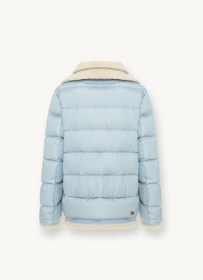Down jacket with detachable double collar - Image 5
