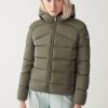 Stretch down jacket with hood - Image 3