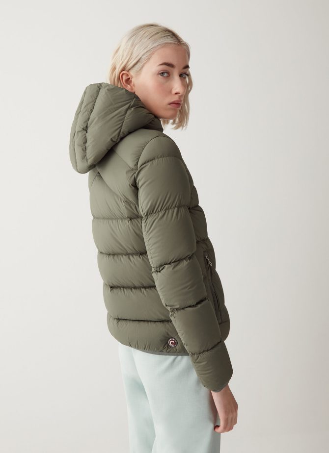 Stretch down jacket with hood - Image 2