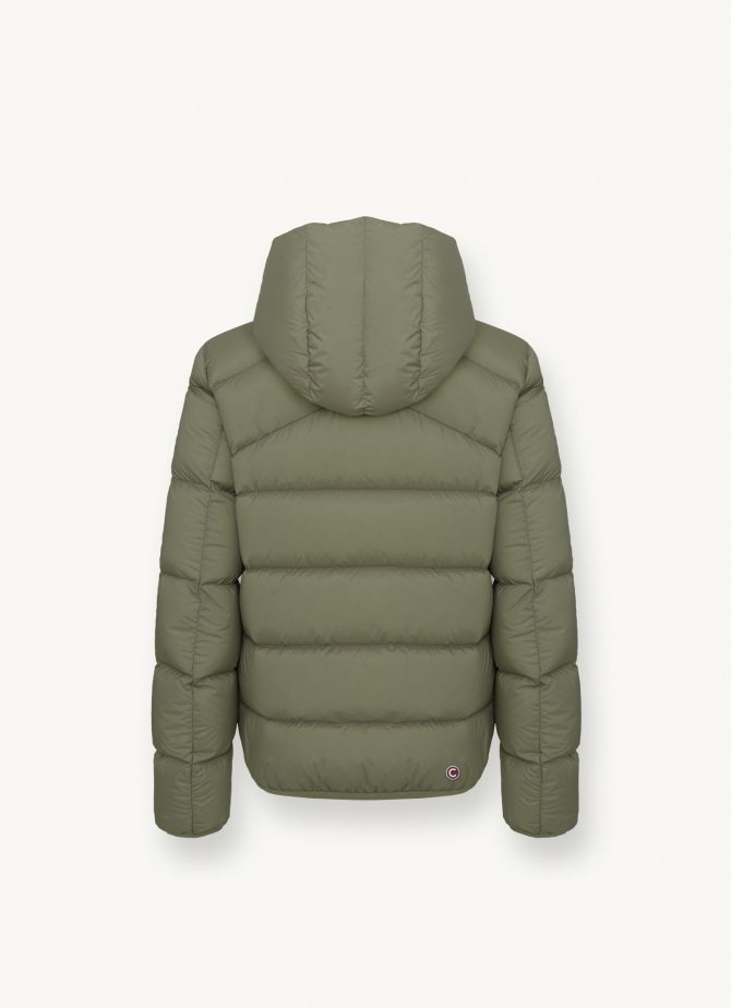 Stretch down jacket with hood - Image 5