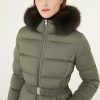 Long stretch down jacket with real fur - Image 3