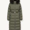 Long stretch down jacket with real fur - Image 4