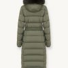 Long stretch down jacket with real fur - Image 5
