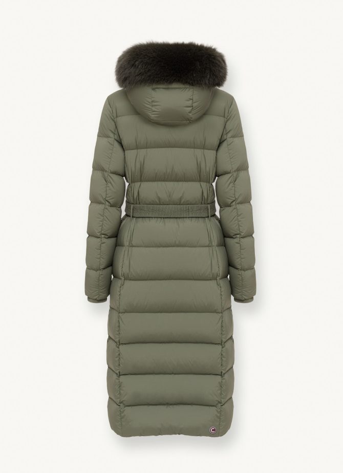 Long stretch down jacket with real fur - Image 5