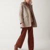 Down jacket in technical fabric with quilted sleeves - Image 2