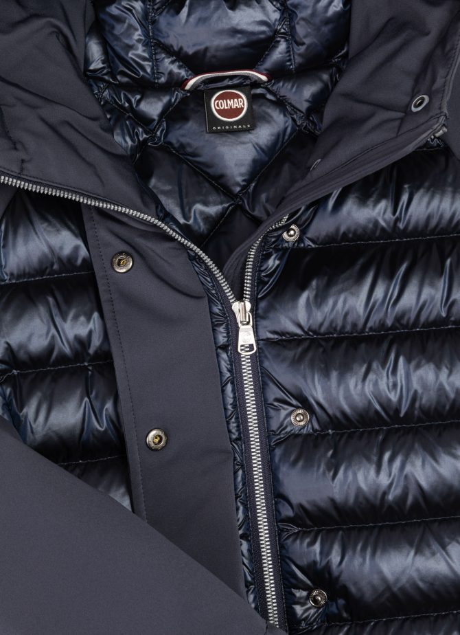 Quilted down jacket with technical fabric details - Image 6