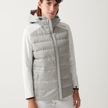 Embossed fabric ski vest