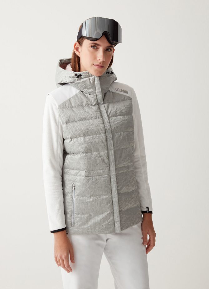 Embossed fabric ski vest