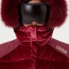 Velvet ski vest with fur