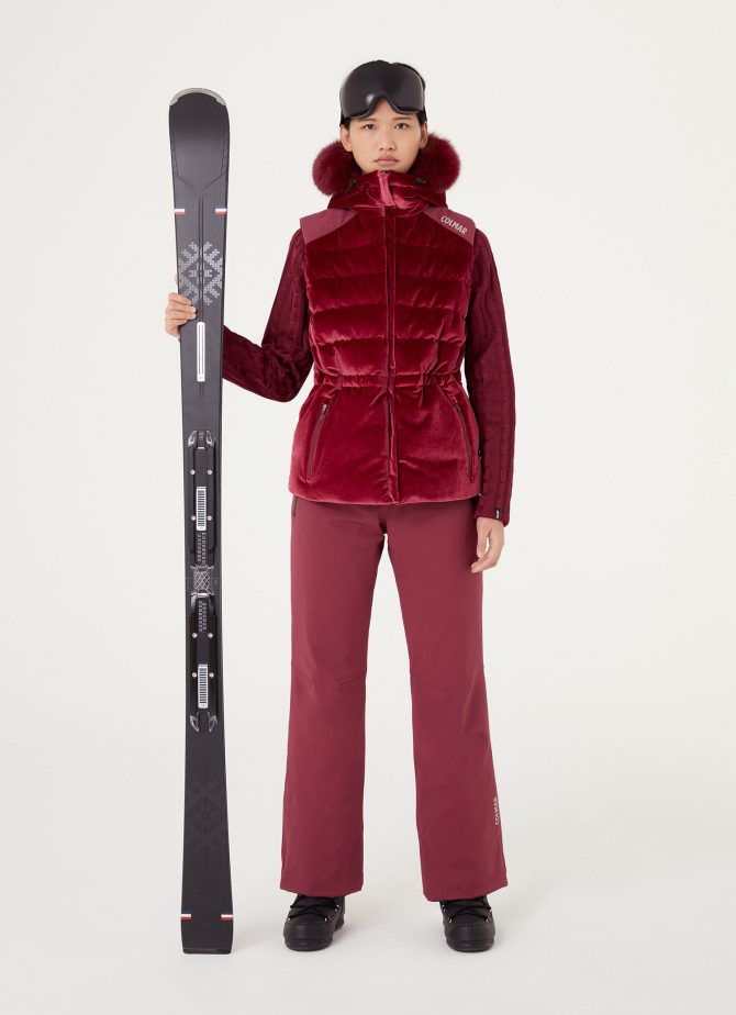 Velvet ski vest with fur - Image 2