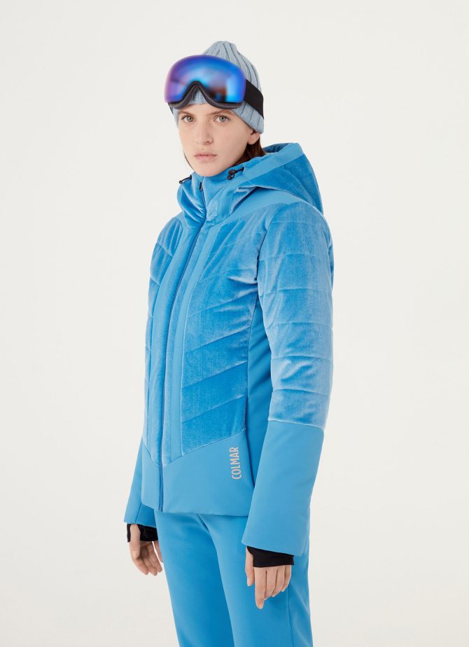 Stretch ski jacket with detachable collar