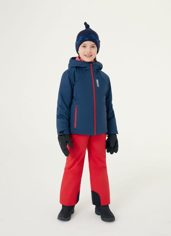 KIDS ski jacket in wadding. Fixed hood
