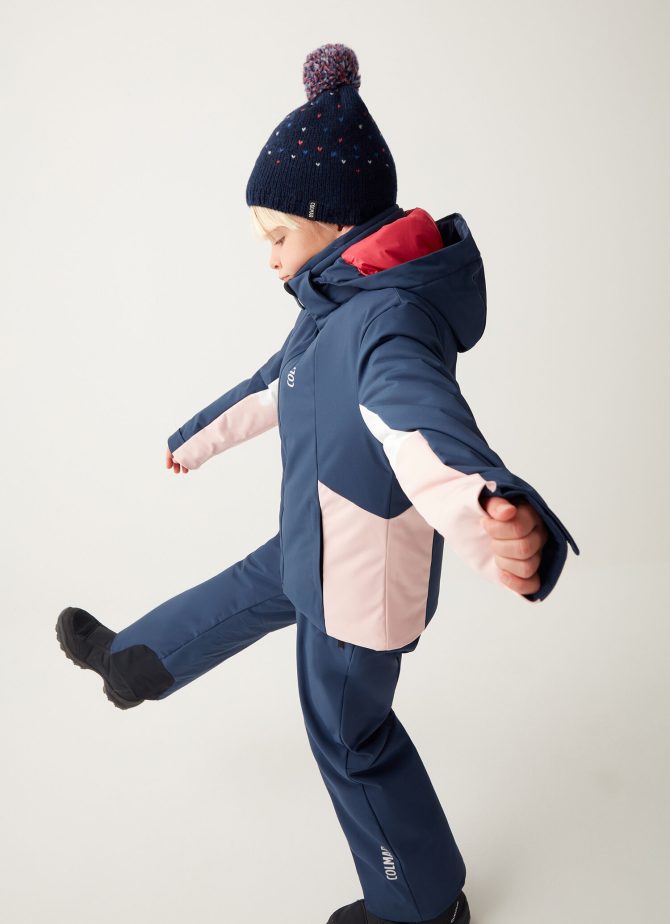 KIDS colorblock ski jacket in wadding.