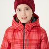 Kids wadding ski jacket with tartan print - Image 2