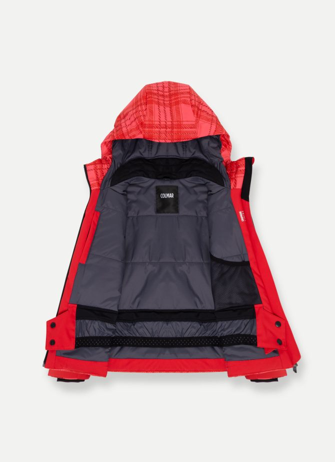 Kids wadding ski jacket with tartan print - Image 6
