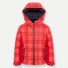 Kids wadding ski jacket with tartan print - Image 4