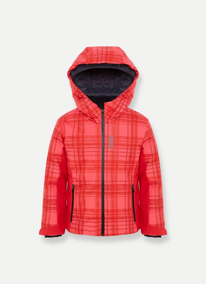 Kids wadding ski jacket with tartan print - Image 4