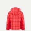 Kids wadding ski jacket with tartan print - Image 5
