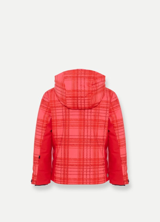 Kids wadding ski jacket with tartan print - Image 5