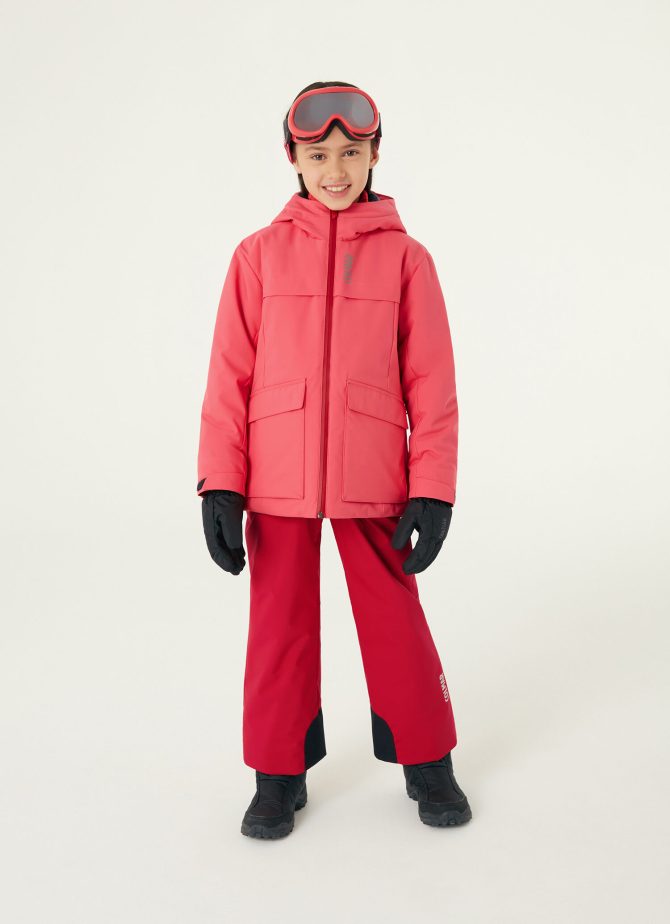 KIDS long ski jacket with patch pockets